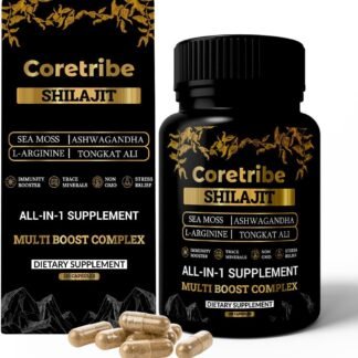 Shilajit Capsules with Sea Moss & Ashwagandha for Men & Women,10 in 1 Himalayan Shilajit Supplements Fulvic Acid & Humic Acid,Energy & Immune Support, 120 Count