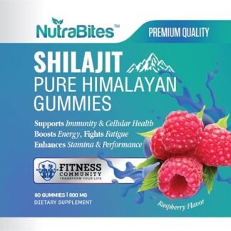 Shilajit Gummies with Ashwagandha – Energy, Stamina & Performance Support - 800mg Shilajit, Fulvic Acid, Male Vitality - Vegan Raspberry Flavor - 60 Count