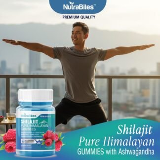 Shilajit Gummies with Ashwagandha – Energy, Stamina & Performance Support - 800mg Shilajit, Fulvic Acid, Male Vitality - Vegan Raspberry Flavor - 60 Count