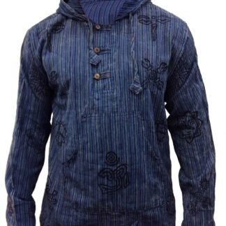 Shopoholic Fashion Mens Handmade Stonewashed Boho Hooded Shirt | Wooden Buttons Front Pocket Ethical Cotton Festival Shirt - lunas-mystic-emporium.com Shopoholic Fashion Mens Handmade Stonewashed Boho Hooded Shirt | Wooden Buttons & Front Pocket, Ethical Cotton Festival Shirt