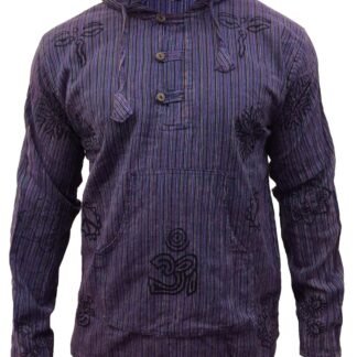 Shopoholic Fashion Mens Handmade Stonewashed Boho Hooded Shirt | Wooden Buttons Front Pocket Ethical Cotton Festival Shirt - lunas-mystic-emporium.com Shopoholic Fashion Mens Handmade Stonewashed Boho Hooded Shirt | Wooden Buttons & Front Pocket, Ethical Cotton Festival Shirt