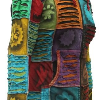 Shopoholic Fashion Slashed Patchwork Pixie Hippie Hoodie Jacket for Women Lightweight Zip Up Sweater Cardigan - lunas-mystic-emporium.com Shopoholic Fashion Slashed Patchwork Pixie Hippie Hoodie Jacket for Women, Lightweight Zip Up Sweater Cardigan