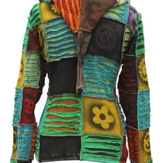 Shopoholic Fashion Slashed Patchwork Pixie Hippie Hoodie Jacket for Women Lightweight Zip Up Sweater Cardigan - lunas-mystic-emporium.com Shopoholic Fashion Slashed Patchwork Pixie Hippie Hoodie Jacket for Women, Lightweight Zip Up Sweater Cardigan