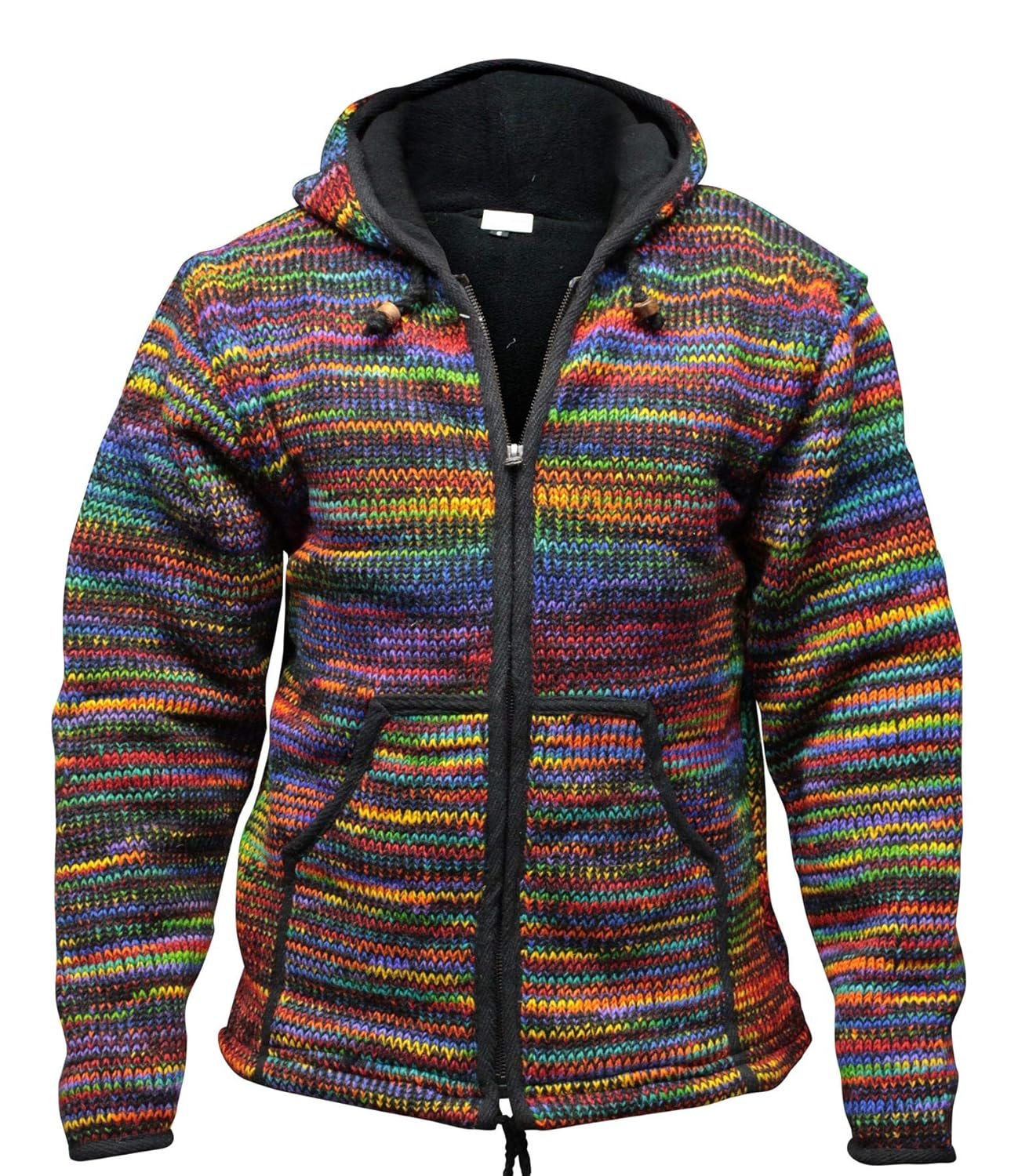 Shopoholic Fashion Tie Dye Hooded Wool Jacket Fleece Lined Long Sleeve Full Zip Hoodie Hippie Sweater for Men - lunas-mystic-emporium.com Shopoholic Fashion Tie Dye Hooded Wool Jacket, Fleece Lined Long Sleeve Full Zip Hoodie Hippie Sweater for Men