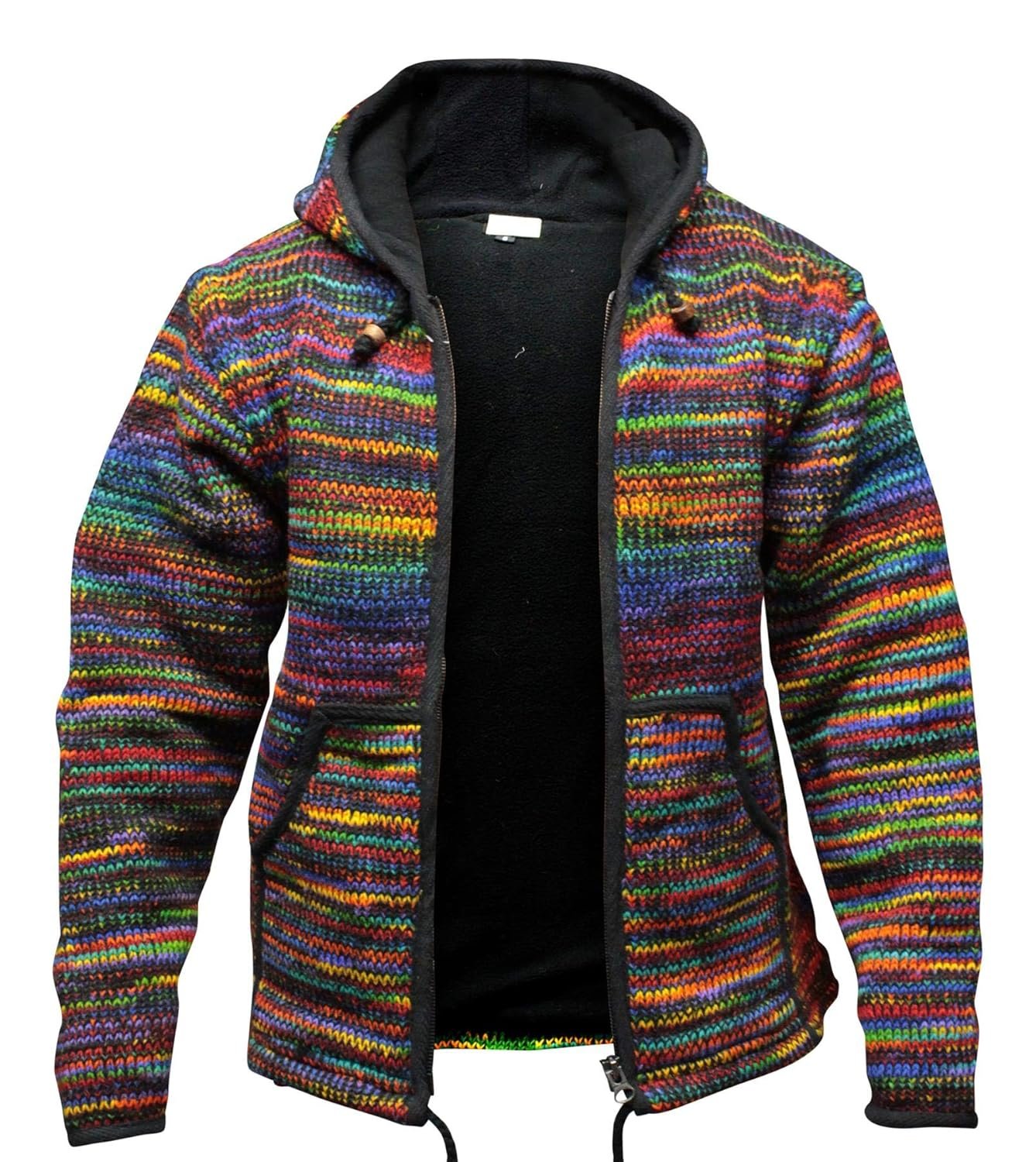Shopoholic Fashion Tie Dye Hooded Wool Jacket Fleece Lined Long Sleeve Full Zip Hoodie Hippie Sweater for Men - lunas-mystic-emporium.com Shopoholic Fashion Tie Dye Hooded Wool Jacket, Fleece Lined Long Sleeve Full Zip Hoodie Hippie Sweater for Men