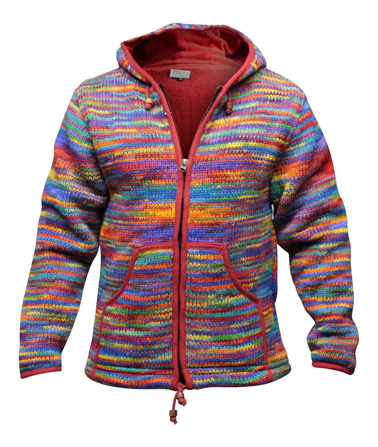Shopoholic Fashion Tie Dye Hooded Wool Jacket Fleece Lined Long Sleeve Full Zip Hoodie Hippie Sweater for Men - lunas-mystic-emporium.com Shopoholic Fashion Tie Dye Hooded Wool Jacket, Fleece Lined Long Sleeve Full Zip Hoodie Hippie Sweater for Men