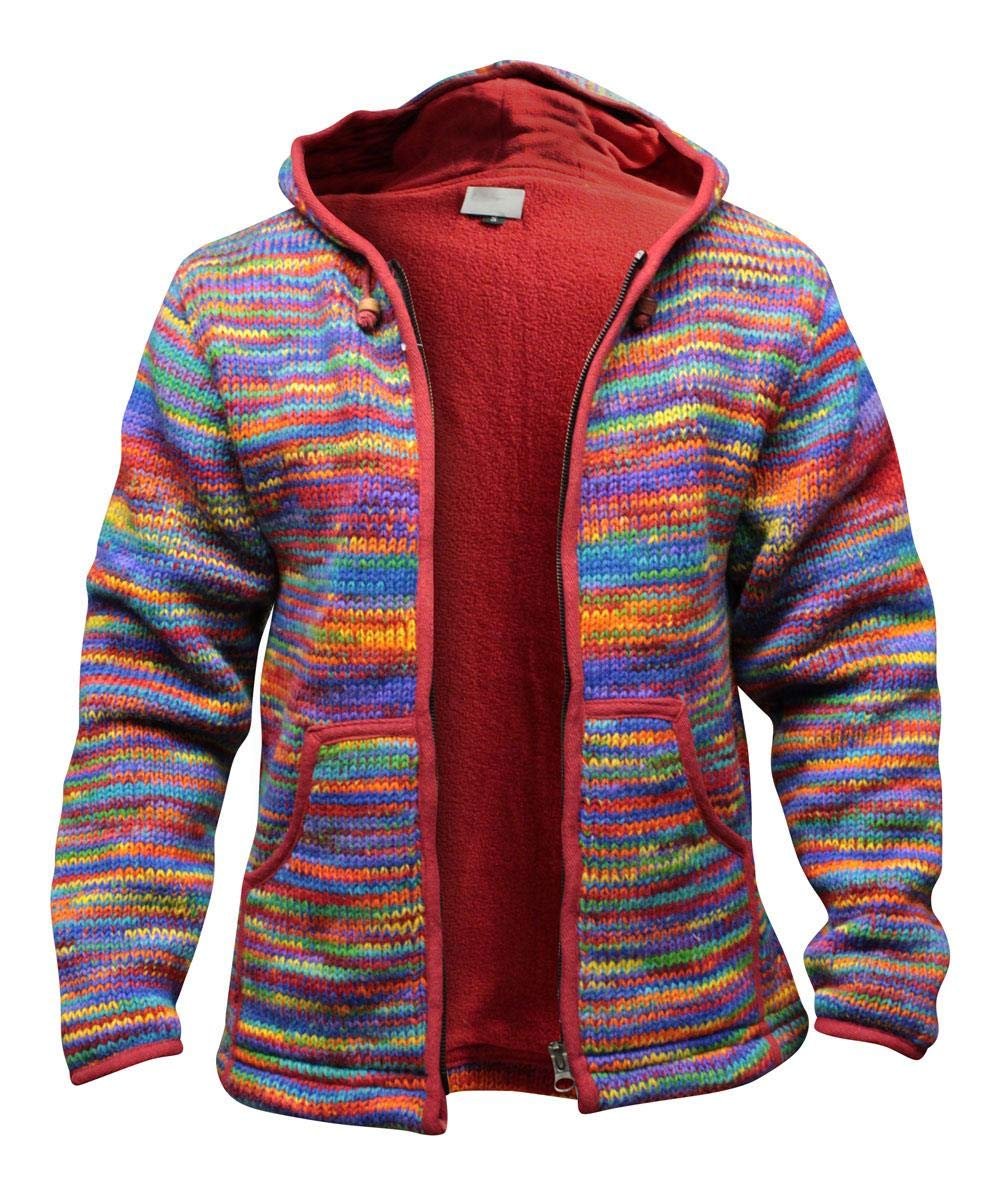 Shopoholic Fashion Tie Dye Hooded Wool Jacket Fleece Lined Long Sleeve Full Zip Hoodie Hippie Sweater for Men - lunas-mystic-emporium.com Shopoholic Fashion Tie Dye Hooded Wool Jacket, Fleece Lined Long Sleeve Full Zip Hoodie Hippie Sweater for Men
