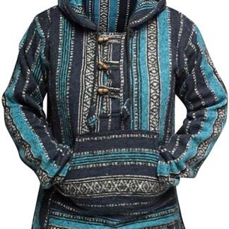 Shopoholic Fashion Women Multicolored Hippie Pullover Hoodie Boho Baja