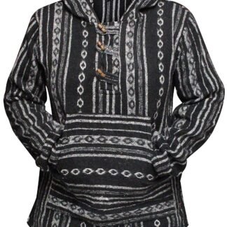 Shopoholic Fashion Women Multicolored Hippie Pullover Hoodie Boho Baja