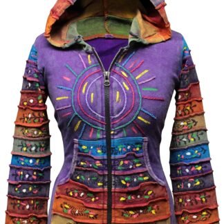 Shopoholic Fashion Womens Full Sleeve Gothic Sun Patchwork Faded Pixie Cotton Hippy Rib Hoodie - lunas-mystic-emporium.com Shopoholic Fashion Women's Full Sleeve Gothic Sun Patchwork Faded Pixie Cotton Hippy Rib Hoodie