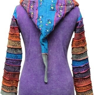 Shopoholic Fashion Womens Full Sleeve Gothic Sun Patchwork Faded Pixie Cotton Hippy Rib Hoodie - lunas-mystic-emporium.com Shopoholic Fashion Women's Full Sleeve Gothic Sun Patchwork Faded Pixie Cotton Hippy Rib Hoodie