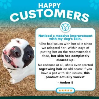 Skin and Coat for Dogs - Omega 3 Supplement for Dog - Restores Skin, Reduces Shedding, Promotes Heart Health, Allergy & Immune Support - Dog Vitamins Fish Oil for Shiny Coat -...