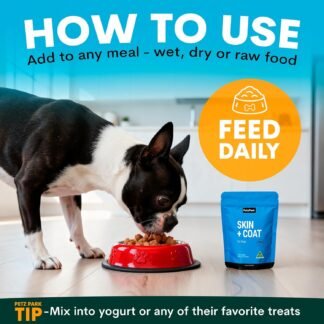 Skin and Coat for Dogs - Omega 3 Supplement for Dog - Restores Skin, Reduces Shedding, Promotes Heart Health, Allergy & Immune Support - Dog Vitamins Fish Oil for Shiny Coat -...