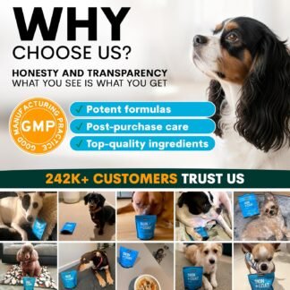 Skin and Coat for Dogs - Omega 3 Supplement for Dog - Restores Skin, Reduces Shedding, Promotes Heart Health, Allergy & Immune Support - Dog Vitamins Fish Oil for Shiny Coat -...