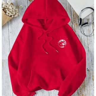 SOLY HUX Women's Graphic Hoodies Drawstring Long Sleeve Moon Print Sweatshirt Pullover Fall Tops