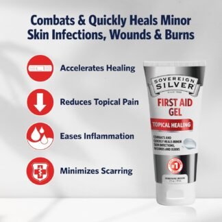 Sovereign Silver First Aid Gel - Argentum Metallicum Gel Wound Care Support, Topical Skin Care for Minor Skin Irritations with Convenient Pump - 2 fl oz (59 mL)