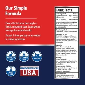 Sovereign Silver First Aid Gel - Argentum Metallicum Gel Wound Care Support, Topical Skin Care for Minor Skin Irritations with Convenient Pump - 2 fl oz (59 mL)