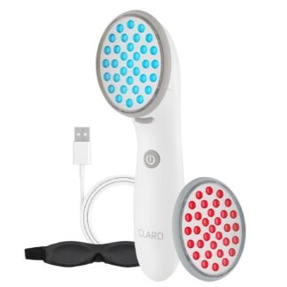 Spa Sciences CLARO Clinically Proven Blue & Red LED Acne Treatment Light Therapy System-FDA Cleared-Rechargeable- Professional Home Acne Healing/Clearing Treatment