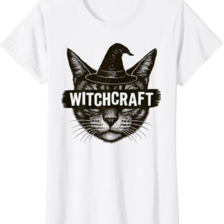 Spooky Witchcraft Cat Design | Wiccan Witchcore Aesthetic Men Women T-Shirt