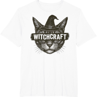 Spooky Witchcraft Cat Design | Wiccan Witchcore Aesthetic Men Women T-Shirt