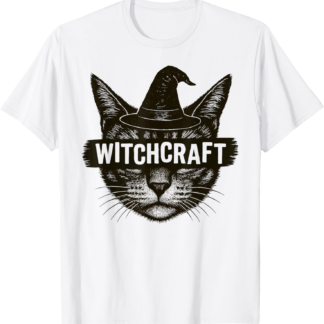 Spooky Witchcraft Cat Design | Wiccan Witchcore Aesthetic Men Women T-Shirt