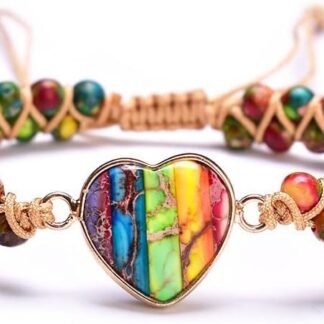 SS Boutique 7 Chakra Healing Heart Gemstone Bracelet Handmade Natural Stone Wrap for Meditation Energy Spiritual Protection and Mental Health Balance 1 Strand 1 Piece - lunas-mystic-emporium.com "SS Boutique" 7 Chakra Healing Heart Gemstone Bracelet – Handmade Natural Stone Wrap for Meditation, Energy, Spiritual Protection, and Mental Health Balance – 1 Strand 1 Piece...