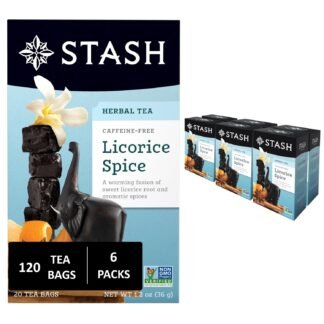 Stash Tea Licorice Spice Herbal Tea, 6 Boxes With 20 Tea Bags Each (120 Tea Bags Total)
