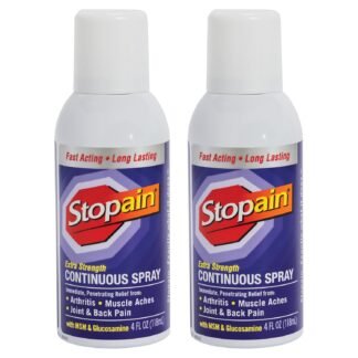 Stopain Pain Relief Spray 4oz (2 Pack) USA Made, Max Strength Fast Acting with MSM, Glucosamine, Menthol for Arthritis, Lower Back, Neck, HSA FSA Approved Topical Analgesic...