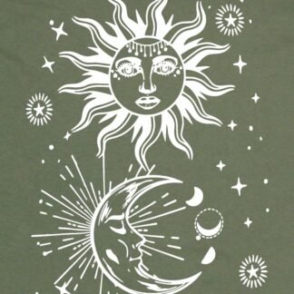 Sun & Moon Shirt - Hippie Pentacle Pagan Occult Star Spiritual Sacred Nature Symbol Bohemian Boho