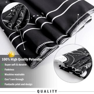 Sun Moon Zodiac Tapestry Wall Hanging, Stars Space Tarot Tapestries, Psychedelic Black and White Tapestry for Bedroom Aesthetic Home Wall Room Decor (Mysterious Zodiac 29x39...