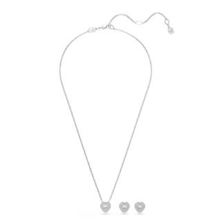 Swarovski Ariana Grande Collection, Clear Crystal & Pearls, Rhodium Finish, Necklaces, Earrings and Bracelets