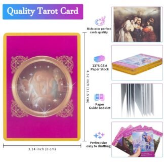 Tarot Card, Classic Love & Romance Oracle Deck, 44 Cards with Guide Book,Love Oracle Card, Tarot Cards with Guide Book, Yes or No Answers (Romance Angels)