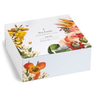 Tea Forte Warming Joy Holiday Herbal Premium Tea Chest Gift Sampler, 40 Count, 2 of each Variety Blend Individually Wrapped Handcrafted Pyramid Infuser Bags