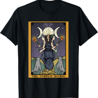 The Goddess Hecate Tarot Card Triple Moon Wiccan Pagan Witch T-Shirt