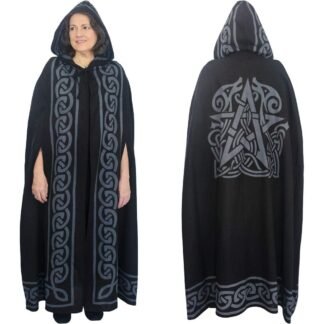 The New Age Source Ritual Cotton Cloak Pentacle Grey - lunas-mystic-emporium.com The New Age Source Ritual Cotton Cloak Pentacle Grey