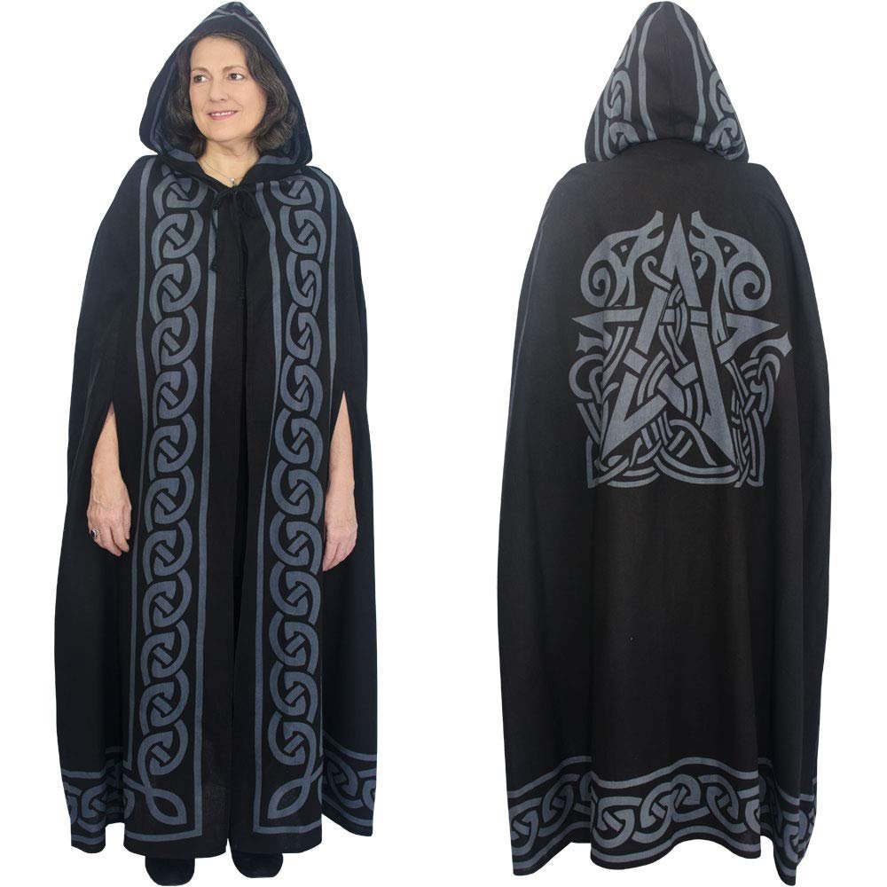 The New Age Source Ritual Cotton Cloak Pentacle Grey - lunas-mystic-emporium.com The New Age Source Ritual Cotton Cloak Pentacle Grey