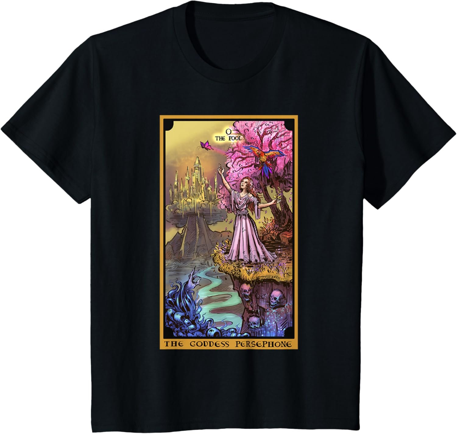 The Underworld Goddess The Fool Tarot Card Pagan Witch Wicca T-Shirt - lunas-mystic-emporium.com The Underworld Goddess The Fool Tarot Card Pagan Witch Wicca T-Shirt