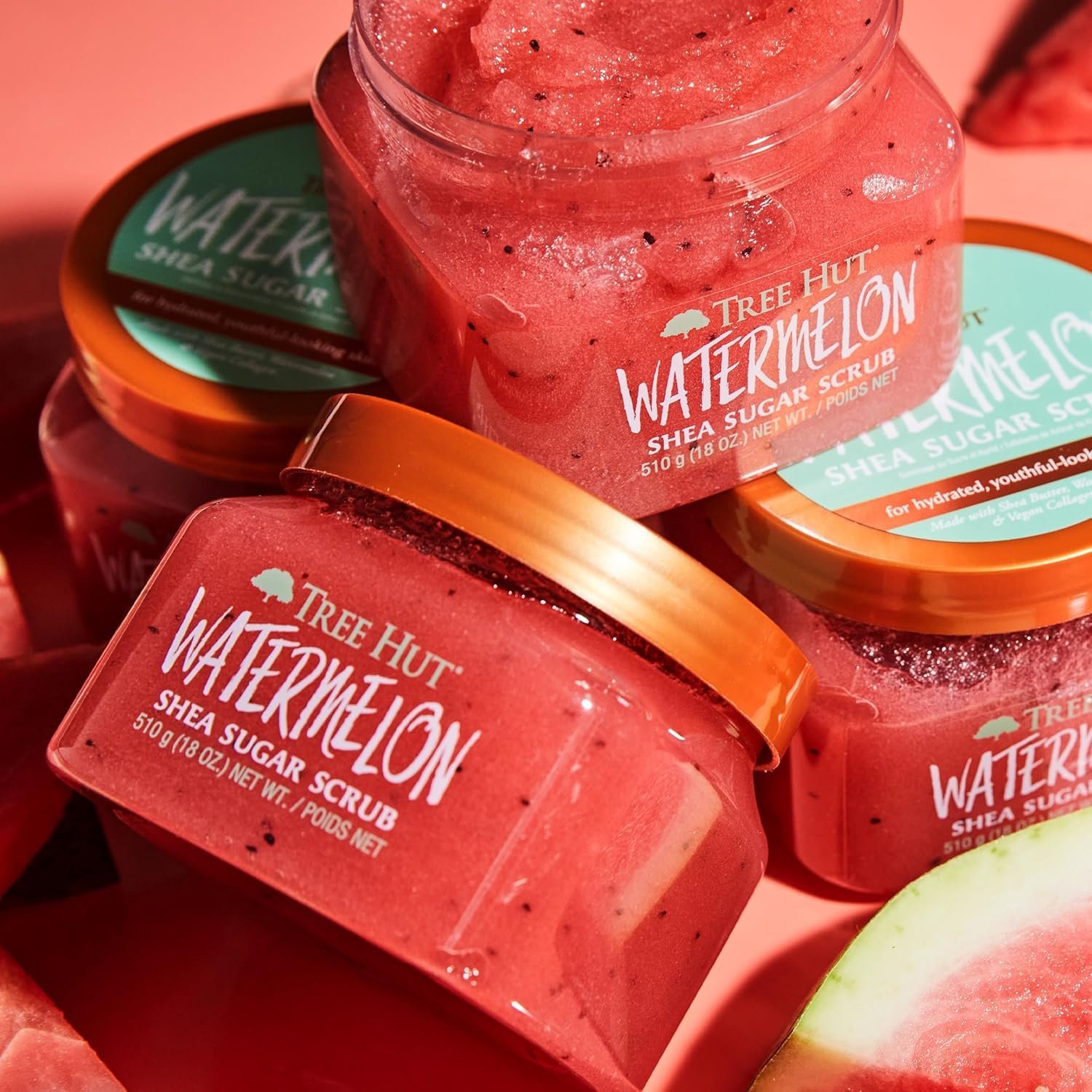 Tree Hut Watermelon Shea Sugar Scrub Exfoliating Hydrating Moisturizing Body Scrub with Shea Butter Nourishing Essential Oils Smooth Soften Skin 18 oz - lunas-mystic-emporium.com Tree Hut Watermelon Shea Sugar Scrub, Exfoliating, Hydrating & Moisturizing Body Scrub with Shea Butter & Nourishing Essential Oils, Smooth & Soften Skin, 18 oz