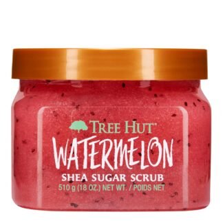 Tree Hut Watermelon Shea Sugar Scrub, Exfoliating, Hydrating & Moisturizing Body Scrub with Shea Butter & Nourishing Essential Oils, Smooth & Soften Skin, 18 oz