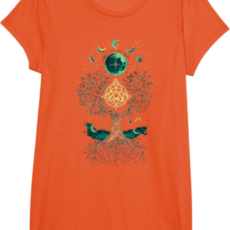 Tree Moon Phases Yggdrasil Viking Pagan Wicca T-Shirt