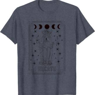 Triple Moon Goddess Hecate Tarot Card Wiccan Pagan Witch T-Shirt - lunas-mystic-emporium.com Triple Moon Goddess Hecate Tarot Card Wiccan Pagan Witch T-Shirt