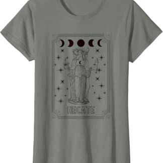 Triple Moon Goddess Hecate Tarot Card Wiccan Pagan Witch T-Shirt - lunas-mystic-emporium.com Triple Moon Goddess Hecate Tarot Card Wiccan Pagan Witch T-Shirt