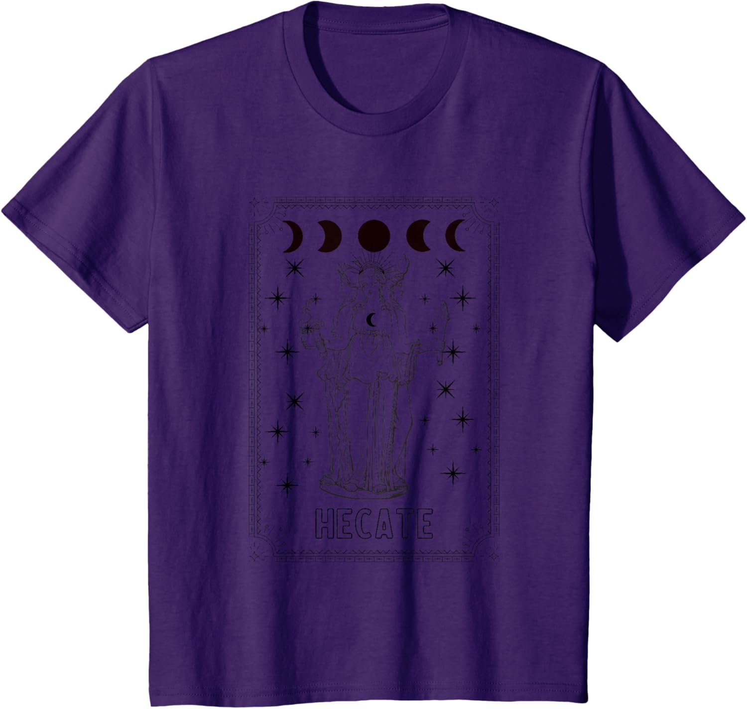 Triple Moon Goddess Hecate Tarot Card Wiccan Pagan Witch T-Shirt - lunas-mystic-emporium.com Triple Moon Goddess Hecate Tarot Card Wiccan Pagan Witch T-Shirt