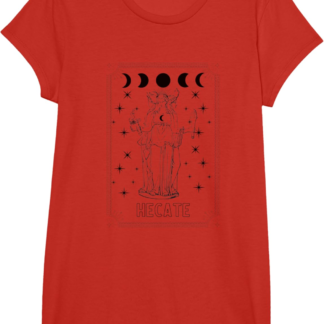 Triple Moon Goddess Hecate Tarot Card Wiccan Pagan Witch T-Shirt - lunas-mystic-emporium.com Triple Moon Goddess Hecate Tarot Card Wiccan Pagan Witch T-Shirt