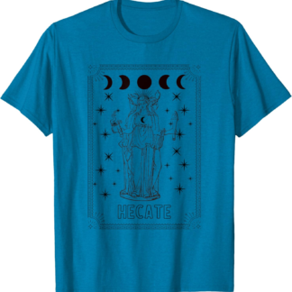 Triple Moon Goddess Hecate Tarot Card Wiccan Pagan Witch T-Shirt - lunas-mystic-emporium.com Triple Moon Goddess Hecate Tarot Card Wiccan Pagan Witch T-Shirt