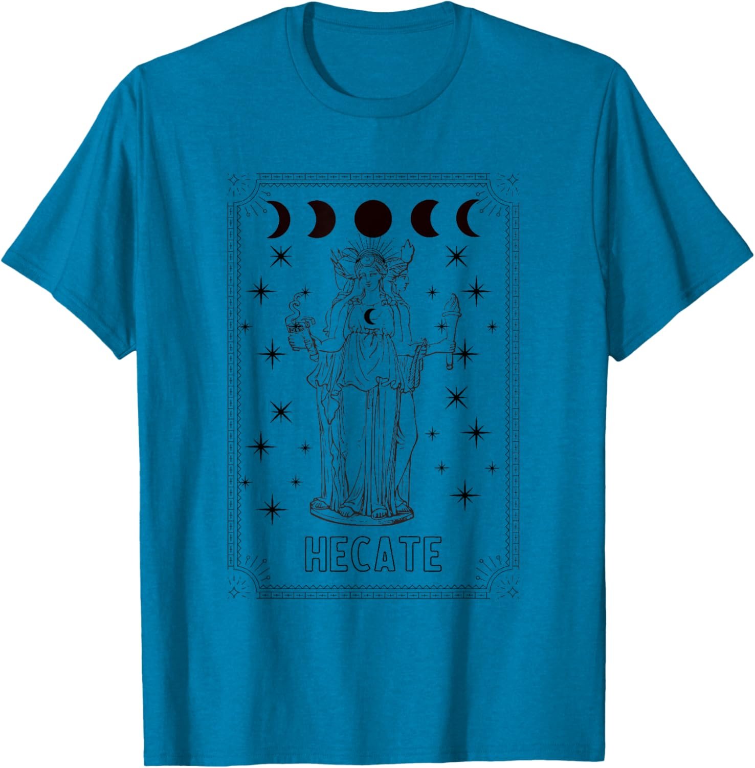 Triple Moon Goddess Hecate Tarot Card Wiccan Pagan Witch T-Shirt - lunas-mystic-emporium.com Triple Moon Goddess Hecate Tarot Card Wiccan Pagan Witch T-Shirt