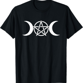 Triple Moon Goddess Pentacle Pagan Wiccan T-Shirt