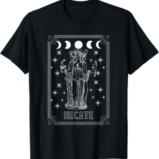 Triple Moon Goddess Tarot Card Wiccan Pagan Witch Hecate T-Shirt
