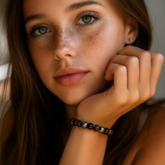 Triple Protection Bracelet - Black Obsidian, Hematite & Tiger Eye - Adjustable Natural Stone Bracelet for Grounding & Positive Energy - Handmade Spiritual Jewelry