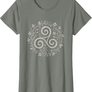 Triskelion Celtic Spiral Druid Pagan Leaf Nature Art Symbol T-Shirt - lunas-mystic-emporium.com Triskelion Celtic Spiral Druid Pagan Leaf Nature Art Symbol T-Shirt